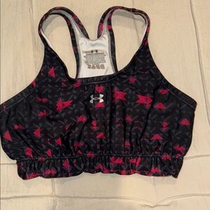 Under Armour Black and Red Sports Bra